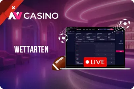 NVV Casino Sportwetten Bereich mit Live Quoten und Wettangebot